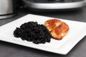 Delicious Black Rice Meal Rice Food Healthy Plate